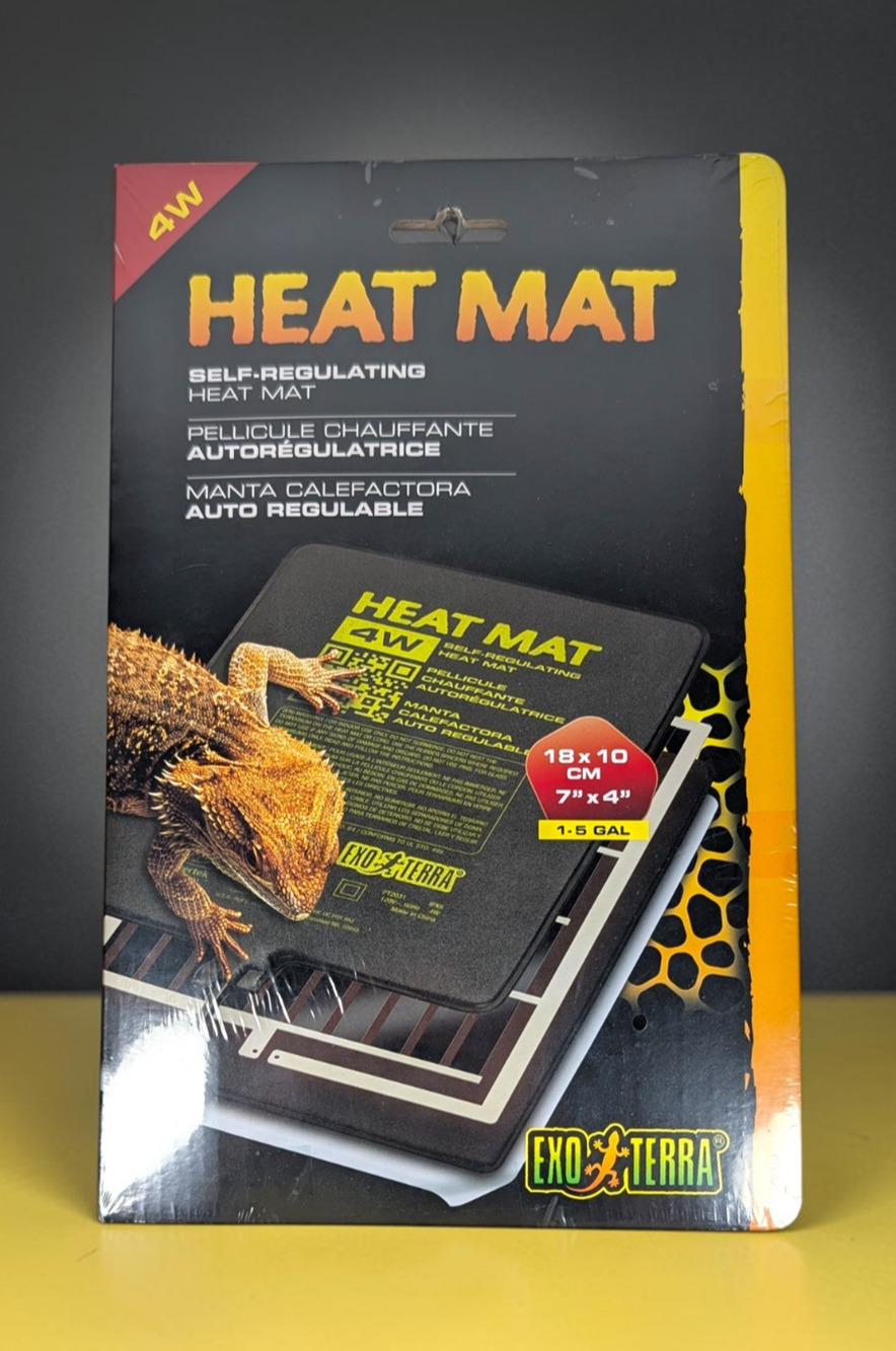 Exo Terra PT2031 PTC Self-Regulating Heat Mat 4W 7" x 4" Reptile New